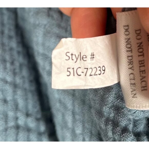 BOBI Drawstring‎ Easy Romper in Beach Gauze sz L Blue Stone - Picture 11 of 11